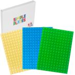 ブロック おもちゃ デュプロやアンパンマンブロックと同じサイズ Sunwards公式 3色3枚入り 基礎板 ベースプレート レゴデュプロ デュプロ アンパンマンブロック