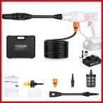 高圧洗浄機 コードレス 充電式 ハンディウォッシャー 高圧洗浄器 洗車機 マキタ18Vバッテリー対応 自吸式 日本語取扱書(バッテリー&充電アダプター付き)