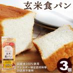 食パン グルテンフリー 玄米食パン 3個 送料無料 アレルギー対応 トースト パン 米粉パン 玄米パン 国産