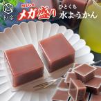 送料無料 メガ盛り とろける水ようかん 50g×15個 無添加 水羊羹 こしあん ご自宅用 一口サイズ ミニようかん 和楽