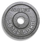 IROTEC（アイロテック）オリンピックアイアンプレート10KG [1枚] 穴径51mm/バーベル ダンベル ベンチプレス 筋トレ トレーニング器具