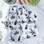 アロハシャツ シャツ レディース メンズ 開襟シャツ 夏物 半袖 ヴィンテージ風 シンプルデザイン オープンカラー ストリートリゾート