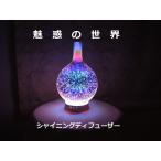 アロマディフューザー  加湿器 アロマ 卓上 超音波 おしゃれ LED ガラス テレワーク 誕生日 プレゼント シャイニングディフューザー