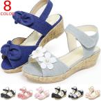 サンダル キッズ 女の子 ヒール ジュニア ウェッジソール ジュニアサンダル キッズサンダル 厚底 Mong