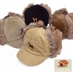 コーデュロイ 柴犬 サイドアップ キャップ 柴犬グッズ 犬 メンズ パイロットキャップ フライトキャップ 帽子 2way 耳あて付き おしゃれ ファー 防寒 秋冬