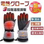 電熱グローブ 電熱手袋 即暖 省エネ 長時間作動 防寒対策 バイク 発熱 防水 防風 保温 電池・バッテリー対応 3段階調温 耐風撥水 usb 登山 作業 男女兼用