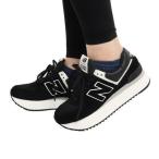 ニューバランス（new balance）（レディース）スニーカー レディース 574+ ブラック WL574ZABB