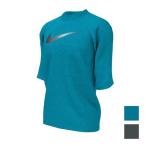  Nike (NIKE)( Kids ) Rush Guard короткий рукав футболка Junior ребенок UV cut UPF40+ ультрафиолетовые лучи меры гидро защита NESSA825 130 140 150 160