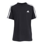 ショッピングアディダス tシャツ アディダス（adidas）（キッズ）Tシャツ tシャツ 半袖 エッセンシャルズ スリーストライプス コットンTシャツ ECN59-HR6330 綿100% ブラック 黒