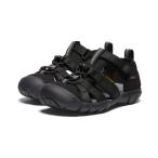 キーン(KEEN)(キッズ)カジュアルシューズ シーキャンプ ツー シーエヌエックス サンダル ブラック グレー 1027412 スニーカー 防滑性 抗菌防臭 レジャー
