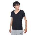 クー（Coo.）（メンズ）ドライプラスクール 半袖Vネックシャツ 891CO4GC0007 BLK 黒 白 S-3L
