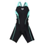 アリーナ(ARENA)(キッズ)競泳水着 ジュニア 女子 水泳 アクアレーシング ジュニアハーフスパッツ 着やストラップ WA承認 ARN-2050WJ BKMT