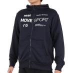 デサント(DESCENTE)(メンズ)ライトスムーススウェット フルジップフーディー DMMWJF20 NV