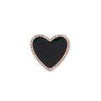 クロックス(crocs)(メンズ、レディース、キッズ)ジビッツチャーム ブラック ハート ウィズ ゴールド アウトライン 10011084