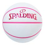 スポルディング（SPALDING）（キッズ）バスケットボール 5号球 ホログラム ホワイト×ピンク ラバー 84-527J