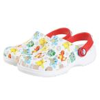 クロックス（crocs）（キッズ）ジュニアスポーツサンダル クラシックポケモンクロッグ ホワイト 207739-94S シャワーサンダル 軽量 通気性 お手入れ簡単