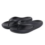 クロックス(crocs)(メンズ、レディース)サンダル メロウリカバリーフリップ Bl ブラック 208437-001 シャワサン 鼻緒付き シンプル やわらかい