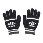 アンブロ（UMBRO）（キッズ）手袋 ジュニア ニットグローブ UUDYJD55 BKGY ブラック