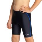 ナイキ(NIKE)(キッズ) スクール水着 ボーイズロングスパッツ 青 120-130センチ 1991102-010 ジュニア 男子 水泳 ウエスト調節可 アスリート スイマー