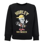 ハーレー(HURLEY)(キッズ)ジュニア オーバーサイズド スカル ヘッド スウェット クルー BCFL242004-BLK