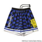 スポルディング（SPALDING）（キッズ）ジュニア バスケットボールウェア 布帛ショーツ スポンジ・ボブ チェッカーフラッグ SJP25064SDB