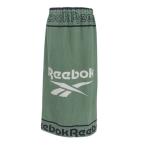 リーボック（REEBOK）（メンズ、レディース、キッズ）ラップタオル 水泳 PE100丈ロゴ巻きタオル 緑 100cm丈 125415 KH 大判 スイムタオル プール 水泳 子供
