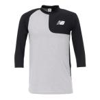 New balance (new balance)( мужской ) бейсбол нижняя рубашка Baseball asimeto Lee рубашка с длинным рукавом левый для метания MT41714LBK