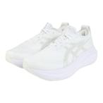 アシックス(ASICS)(メンズ)ランニングシューズ ゲルニンバス27 ホワイト グレー 1011B958.100 スニーカー クッション GEL-NIMBUS 27