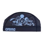 アリーナ(ARENA)(キッズ)メッシュキャップ ミッキーとプルート ネイビー ブルー M-Lサイズ AS5SSC81U NVBL 水泳 ディズニー 練習 トレーニング