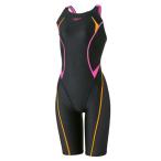 スピード(SPEEDO)(レディース)競泳水着 レディース 水泳 フレックスシグマカイセミオープンバックニースキン WA承認 ピンク SS-3L SCW12302FG PP 競技用