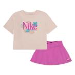 ナイキ(NIKE)(キッズ)ガールズ WILD SCOOTER 半袖Tシャツ スカート 上下セット 36M926-AFN