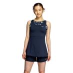 ナイキ(NIKE)(レディース)フィットネス水着 水泳 ふんわりシルエット2in1パンツセパレーツ 上下セット 黒 M-LLサイズ 2993146-009