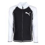  Puma (PUMA)( Kids ) Rush Guard Junior полный Zip длинный рукав 130-160 см 947017 03 UV cut ультрафиолетовые лучи меры выгоревший на солнце участок меры мужчина девочка школа физическая подготовка 