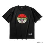 ショッピングチョッパー スポルディング（SPALDING）（メンズ、レディース）バスケットボールウェア Tシャツ ONE PIECEヒトヒトの実 ボールプリント SMT25103PBK