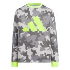  Adidas (adidas)( Kids ) Must ступица утка рисунок постоянный Fit двойной вязаный футболка с длинным рукавом KGL39-KA1345