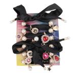 クロックス（crocs）（メンズ、レディース、キッズ）ジビッツ ブラックリボンレース パック 10016596