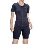 ナイキ（NIKE）（レディース）水着 レディース 水泳 ベーシック 半袖ジップ付きセパレーツ 赤 レッド M-4Lサイズ 2993164-005