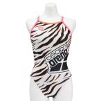 アリーナ（ARENA）（レディース）競泳水着 水泳 トレーニングワンピース 白×黒 S-LLサイズ AS5SWM03L WHBK