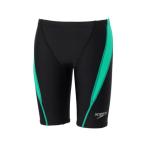 スピード（SPEEDO）（キッズ）競泳水着 ジュニア 男子 水泳 フレックスゼロジュニアジャマー WA承認モデル 黒×緑 130-150サイズ SCB62603F KM