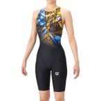  Arena (ARENA)( женский ).. купальный костюм женский рейсинг One-piece леггинсы открытый задний половина нога WA одобрение чёрный × синий S-3L AS6SRC86L BKBL