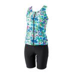 フットマーク（FOOTMARK）（レディース）フィットネス水着 水泳 長持ちする水着セパレーツ 青 M-3Lサイズ 0250096-10 大きいサイズ