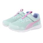  Puma (PUMA)( Kids ) Junior бег обувь липучка ремень имеется гонки обувь скорость Monstar V4 голубой 37890822 спорт обувь 