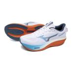 ミズノ（MIZUNO）（メンズ）ランニングシューズ ジョギングシューズ ウエーブライダー 30 ホワイト ブルー J1GM262051 スポーツシューズ