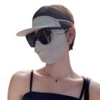 (JISON21) UVカット フェイスカバー レディース 日除け ひんやり UVフェイスカバー 帽子 日焼け防止