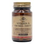 ソルガー ドライビタミンA 1500 mcg（5000 IU）100タブレット  【Solgar】Dry Vitamin A  MCG 100 Tablets　