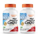 高吸収コエンザイムQ10ウィズバイオペリン200mg、60ベジカプセル 2個セットHigh Absorption CoQ10 with BioPerine 200 mg, 60 Veggie Caps