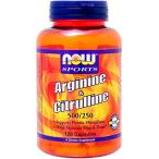 L аргинин 500mg & L цитруллин 250mg 120 шарик NOW