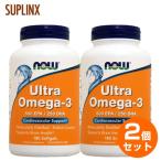 2個セット お得サイズ ウルトラオメガ3 EPA＆DHA  180粒 NOW ¬