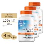 ショッピングBEST [3個セット] イチョウ葉 サプリメント 濃縮ギンコエキス 120mg 120粒 Doctor's BEST （ドクターズベスト）