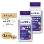 [2個セット] ナトロール ビタミンB-12 チュワブル 5000mcg 100粒 Natrol Vitamin B-12 Fast Dissolve Tablets Chewable ストロベリー味